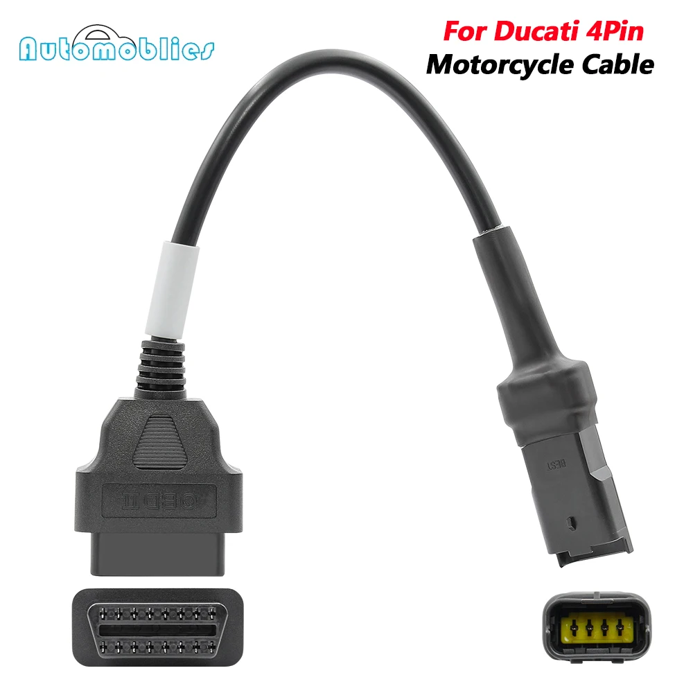 Für Ducati 4 Pin Stecker Kabel OBD Motorrad Kabel 4 Pin Zu OBD2 16 Pin Adapter Diagnose Kabel Image