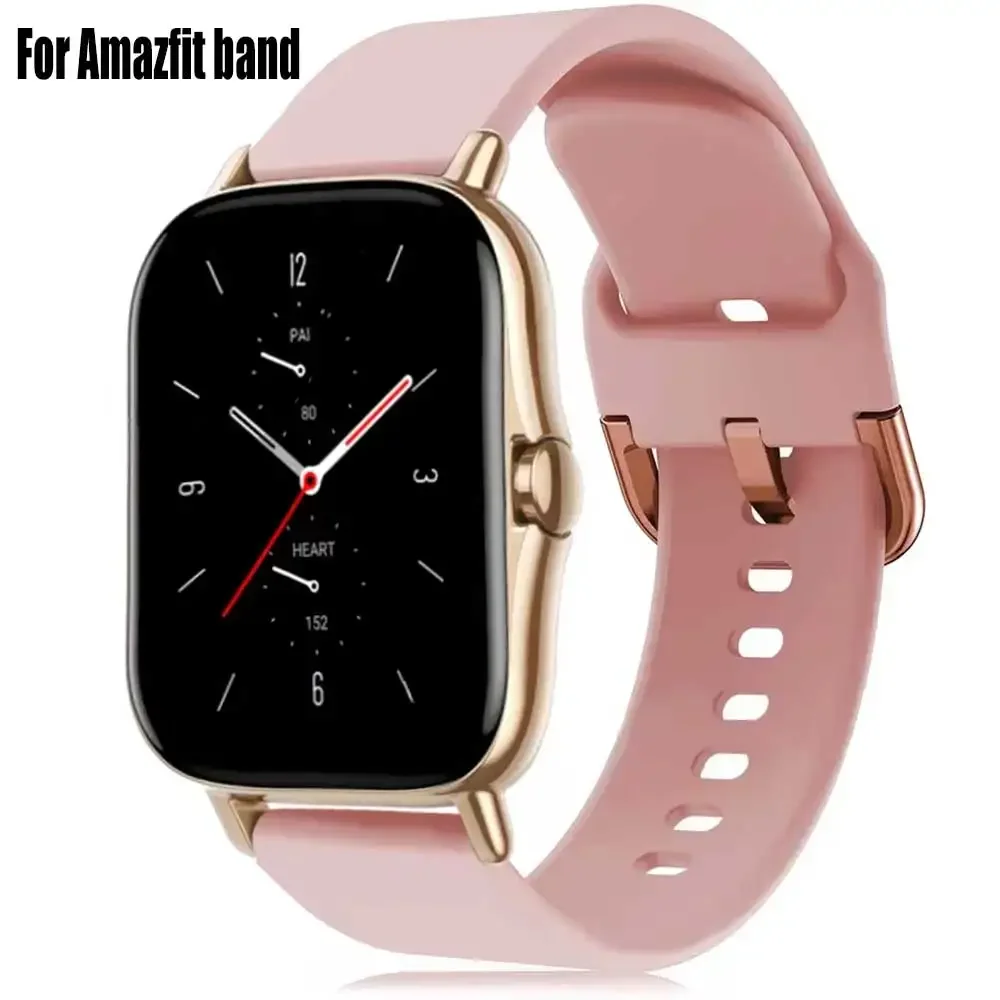 20mm/22mm Band für Amazfit GTS/2/2e/3/4 GTS2 Mini/GTR 4/3/Pro/47mm/GTR2/2e/stratos 2/3 Silikon Armband Amazfit bip Uhrenarmband Image