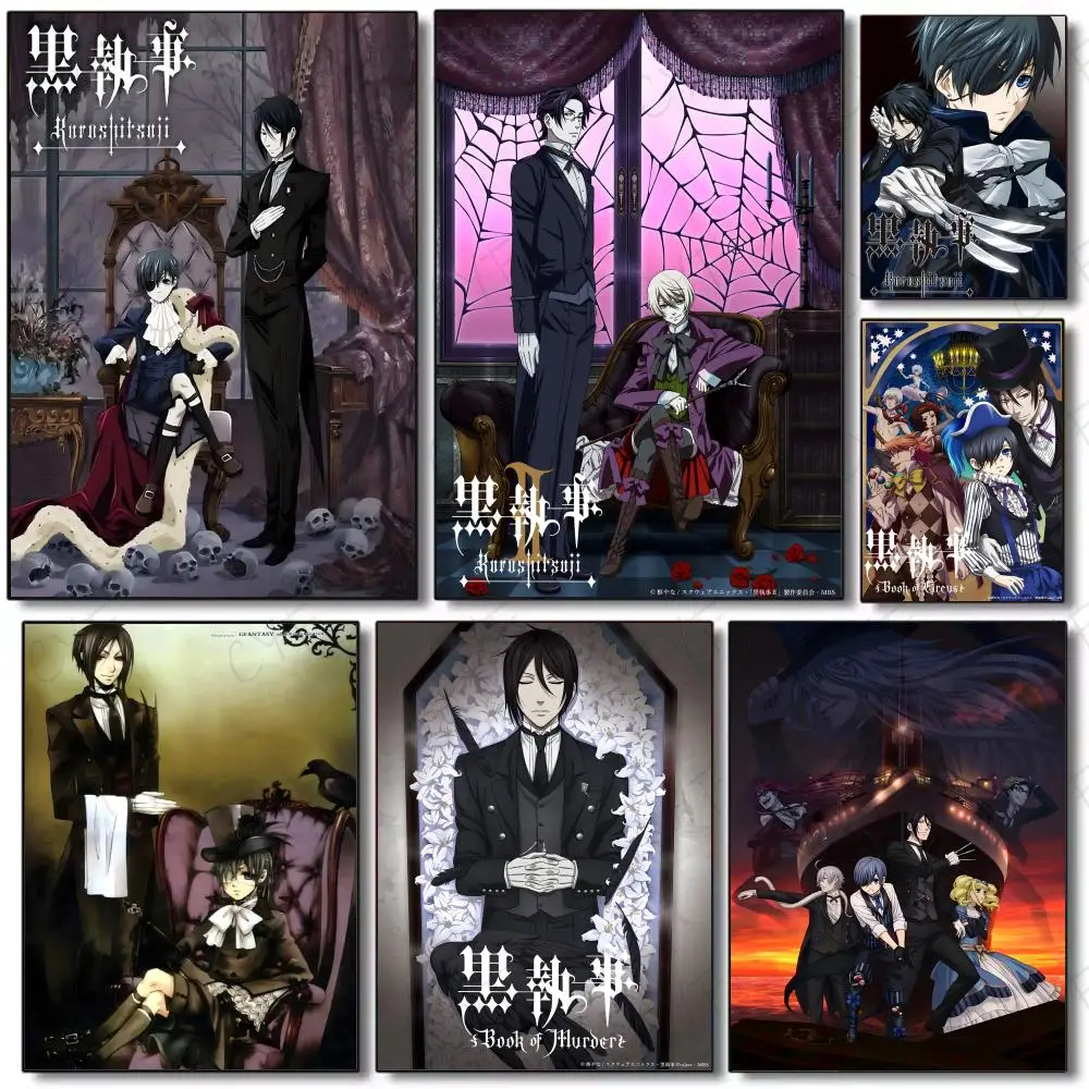 B-Black Butler-MT Art-icle Comic Poster Selbstklebende Malerei mit Drucken Home Schlafzimmer Wohnzimmer Dekoration Geschenk Image