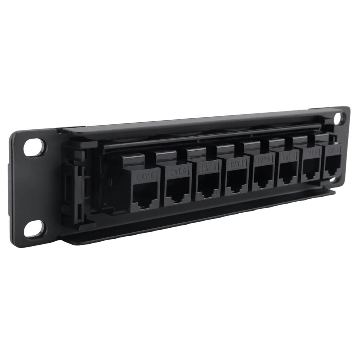 Neues 8-Port Straight-Through CAT6 Patch Panel RJ45 Netzwerkkabel Adapter Jack Ethernet Distribution Frame Image