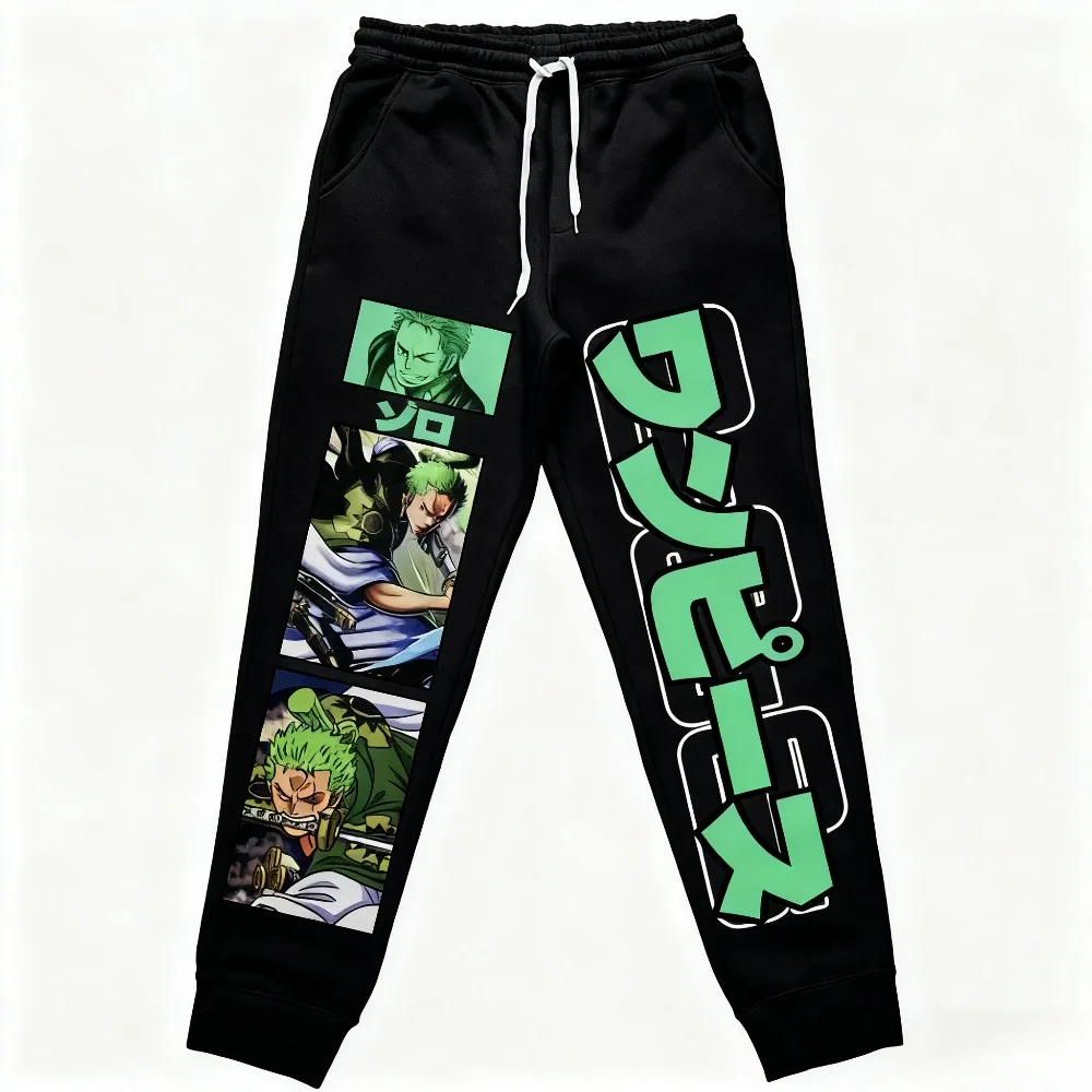 One Piece Anime Zoro Pantaloni sportivi Uomo Donna Pantaloni sportivi casual Streetwear Cotone Jogger Pantaloni Hip Hop Alla moda Primavera Autunno Y2k