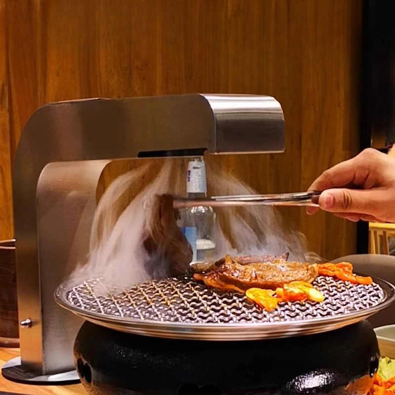 Kommerzielles, robustes Grill-Lüftungssystem-Set aus Edelstahl mit 100-mm-Rauchfreier Abluftkanal für den Innen- und Außenbereich Image