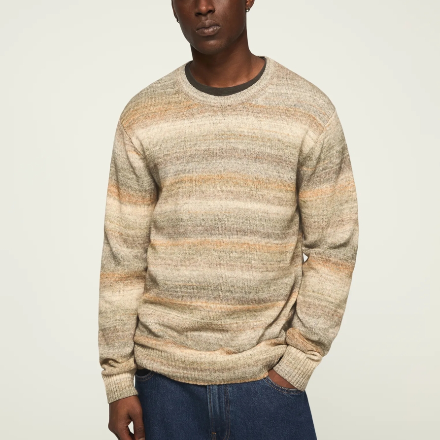 Lucky Brand Space Dye Crew Neck - Men's Clothing Outerwear Tops Sweatshirts Crewneck Hoodies in Multi Combo, Size L