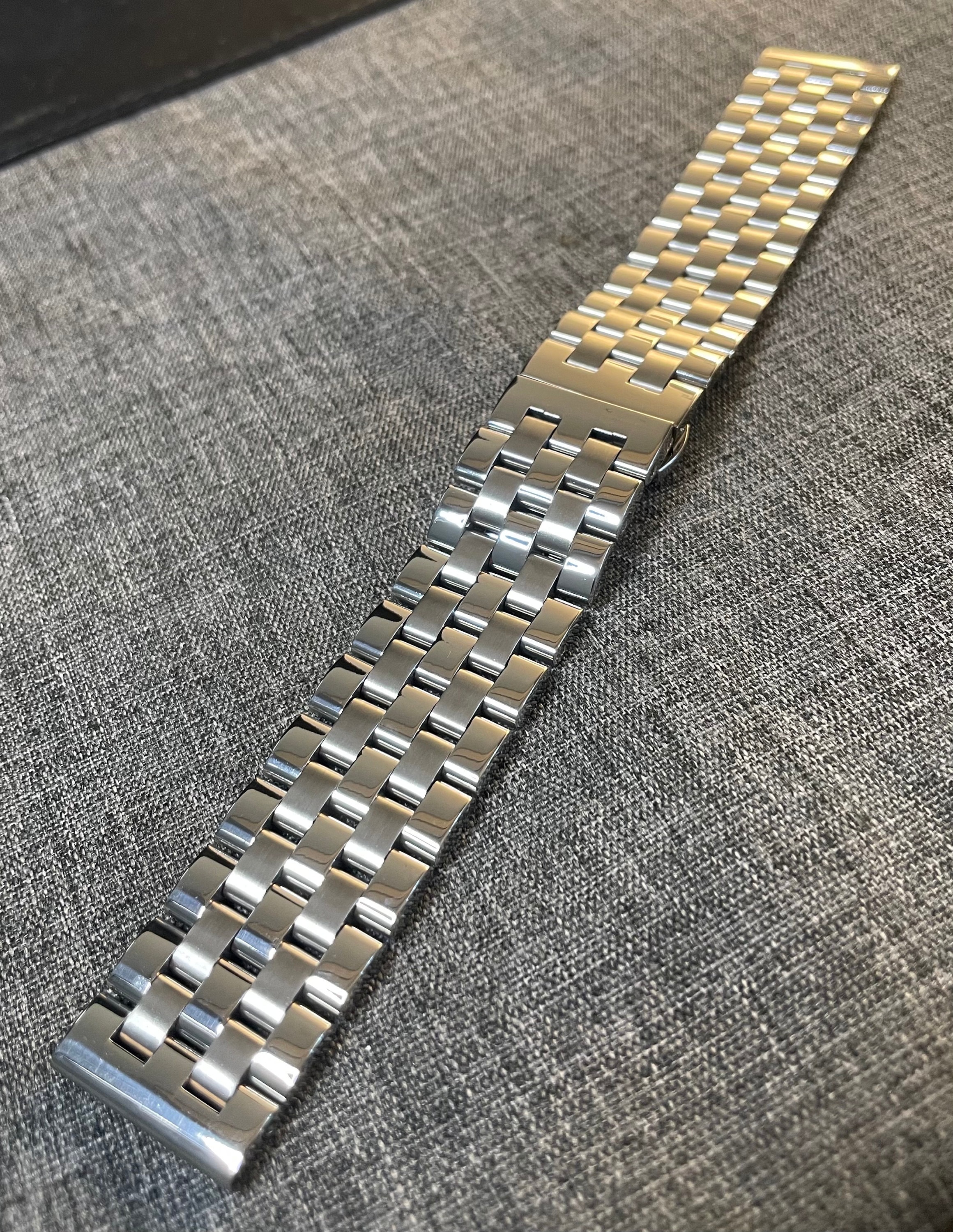 Premium 5 Link poliert / gebürstet 316L Edelstahl Uhrenarmband 20/22 / 24mm