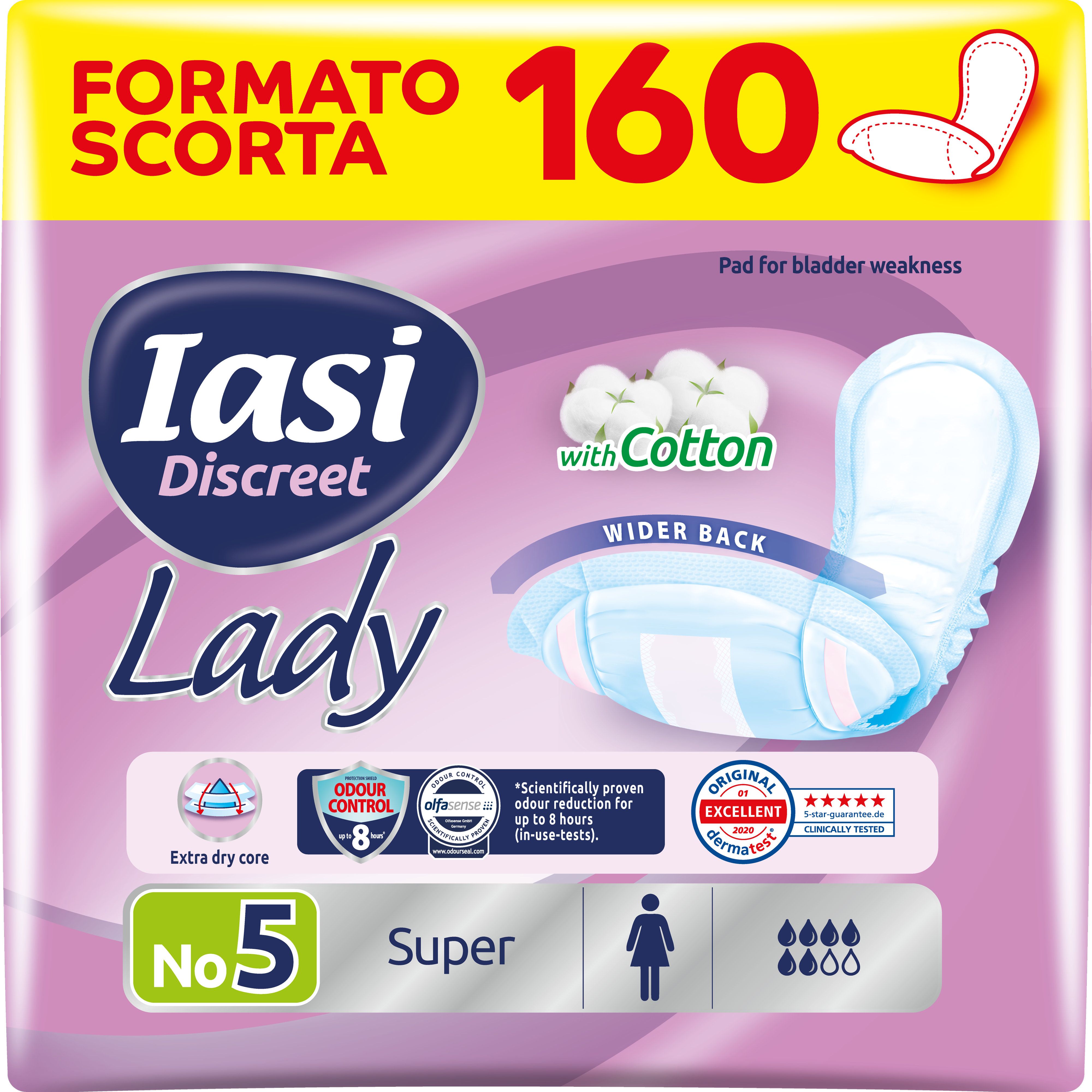 IASI Discreet LADY, Assorbenti per perdite urinarie Femminili Moderate