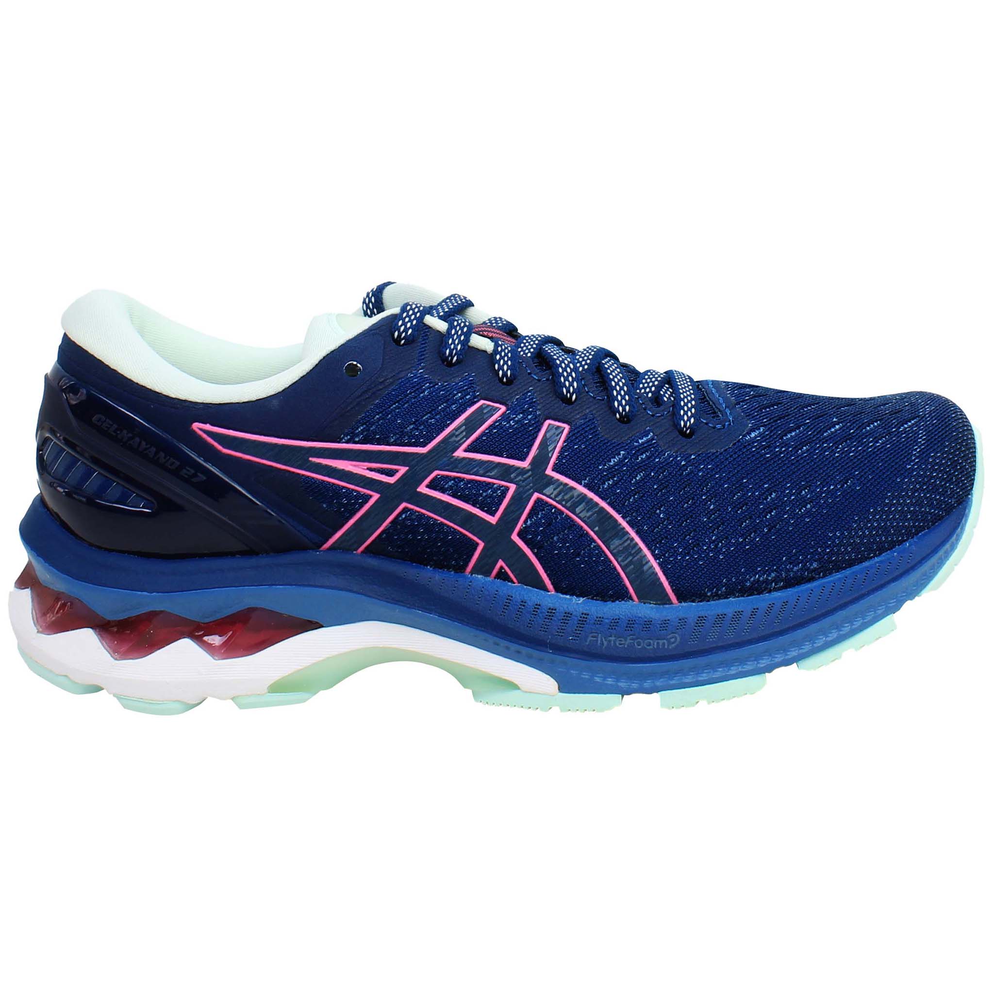 Asics Gel-Kayano 27 Blaue Laufschuhe für Damen
