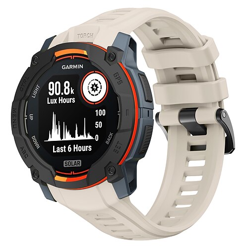 Uhrenarmband für Garmin Instinkt 3 Silikon Ersatz Gurt Verstellbar Sportarmband Moderne Schnalle Blumen bedruckt Armband Image