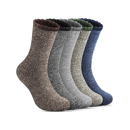 Thermosocken aus Baumwolle für Herren – weich, warm, 5 Paar, perfekt für Winter, Outdoor-Aktivitäten und als Weihnachtsgeschenk Image