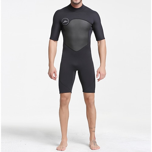 Herren 3mm Neopren-Tauchanzug Ganzkörper-Rashguard Einteiliger Surfanzug Farbblockierung Warm UV Schutz Kurzarm Tauchanzüge Surfen Kanufahren Schnorcheln Frühling Image