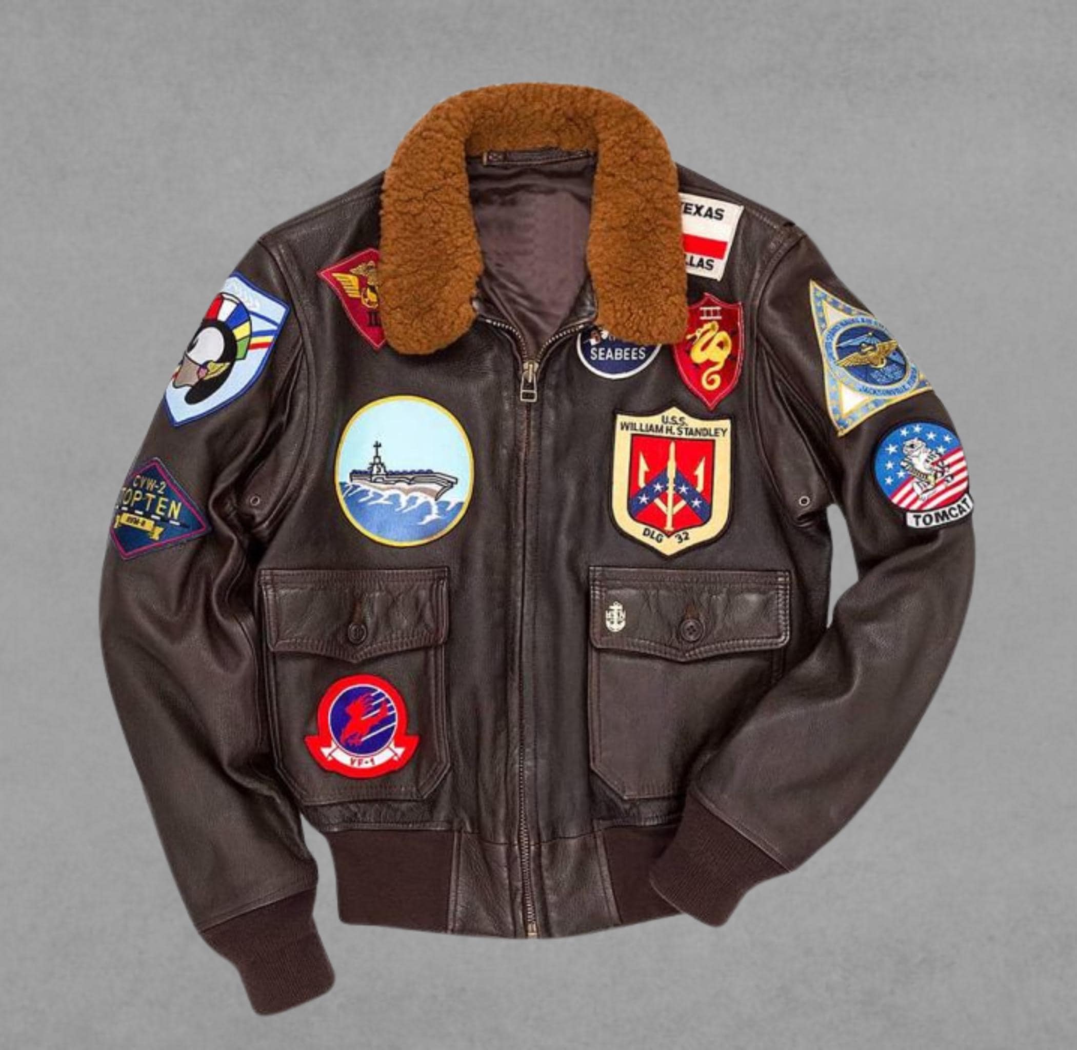 Giubbotto bomber da pilota in pelle marrone da uomo con toppe, giacca da aviatore ispirata alla crociera T-G, vera pelle di vacchetta, regalo vintage