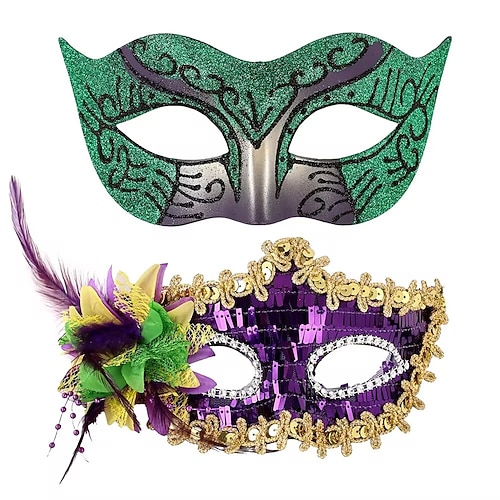 Karneval 2026 Karnevalsmaske Karneval Venezianische Maske Halloween Erwachsene Herren Damen Unisex Karneval Karneval Einfaches Karnevalskostüm Verkleiden Image