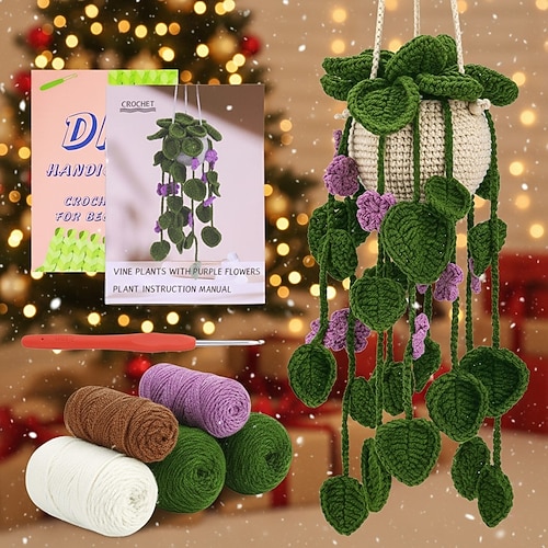 Ideal Weihnachtsgeschenke für Enkelkinder Mädchen Jungen Häkelset für Anfänger Häkelset Anfänger Häkelstarterset für vollständige Anfänger Erwachsene Häkeln Strickset mit Schritt-für-Schritt-Video Image