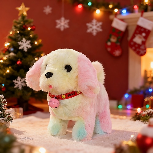 Ideale Weihnachtsgeschenke für Enkelkinder Jungen Mädchen Plüschhund Stofftier Interaktiver Hund Roboter Roboterhund Bellen Touch-Control Elektronisches Haustier Roboter Welpe Spielzeug Animierter Image