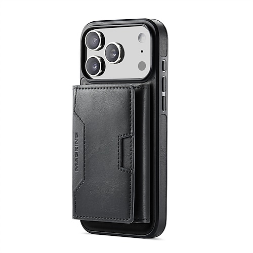 Handy Hülle Handyhüllen Für iPhone 17 Pro Max 17 Air 16 15 14 Pro Max Plus 13 Pro Max Brieftaschenhülle Mit Ständer Stoßfest Retro PU-Leder Image