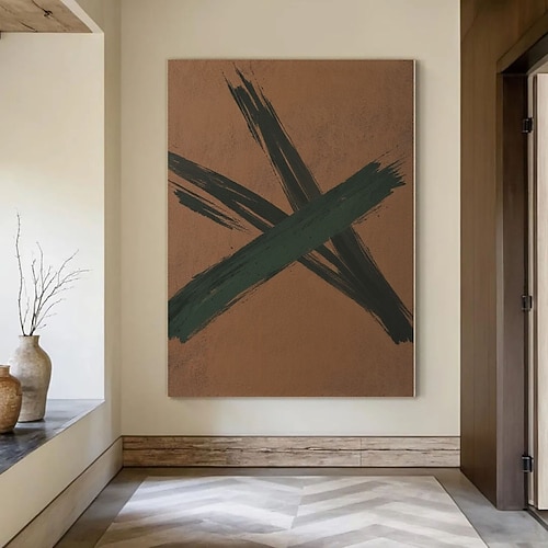 Set aus 2 digitalen Gemälden, beige-braun, abstrakte Kunst, moderne, strukturierte Wandkunst, sofort einsatzbereite neutrale Galeriewandkunst für Büros Image