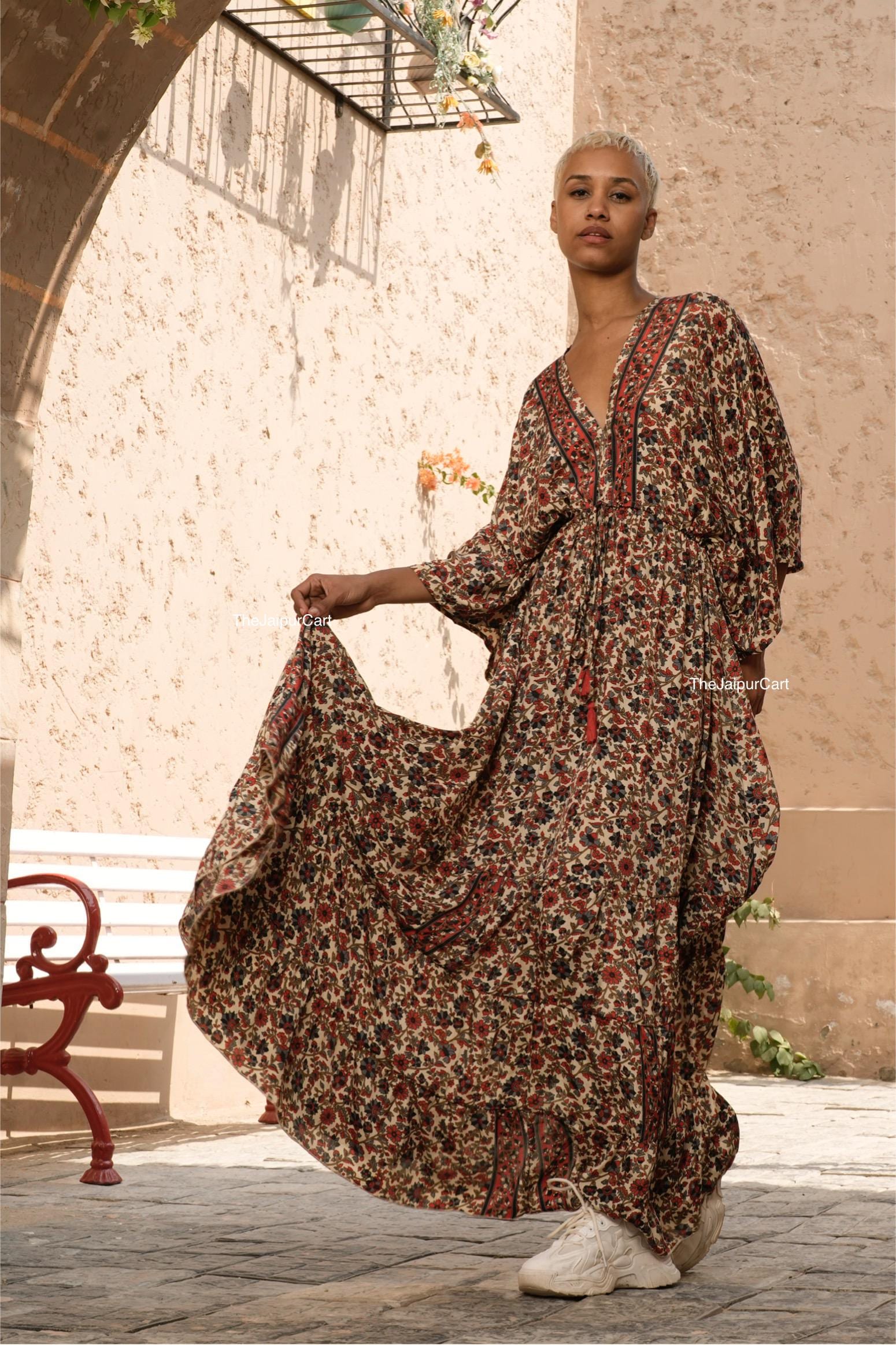 Abito lungo maxi/Abito da festival boho/Abito etnico/Abito da festa/Abito boho/Hippie/Abbigliamento da donna/Abito estivo/Stampa paisley