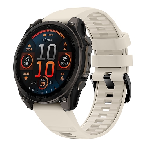 Quickfit 22 mm/26 mm Silikon-Smartwatch-Armband für Garmin Fenix 7x/7 Solar/6x/6 Pro/5/5x Plus/3/3hr/Epix Image