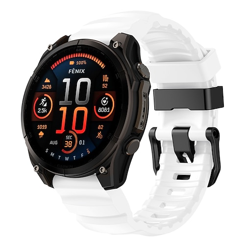 Quickfit 22 mm/26 mm Silikon-Smartwatch-Armband für Garmin Fenix 7x/7 Solar/6x/6 Pro/5/5x Plus/3/3hr/Epix Image