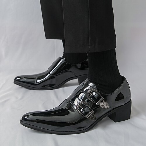 Braune Herren-Schuhe mit Doppelmonk-Riemen aus Kunstleder – elegante Schuhe für Hochzeiten und festliche Anlässe Image