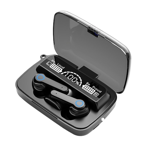 9D Stereo-Bluetooth-Ohrhörer, kabellose Bluetooth 5.1-Kopfhörer, wasserdichtes Sport-Headset mit Geräuschunterdrückung, In-Ear-Kopfhörer mit Ladecase Image