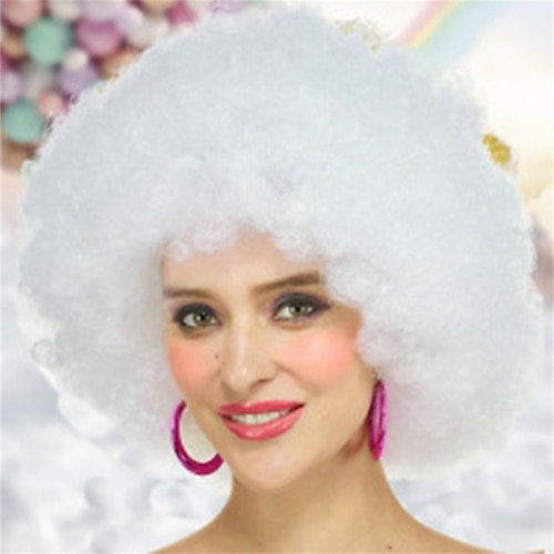 Karnevalsperücke 2026 Rosa Rot Schwarz Lockig Afro Kurz Synthetische Festivalperücke Karneval Parade Cosplay-Kostümfrisur für Damen Image