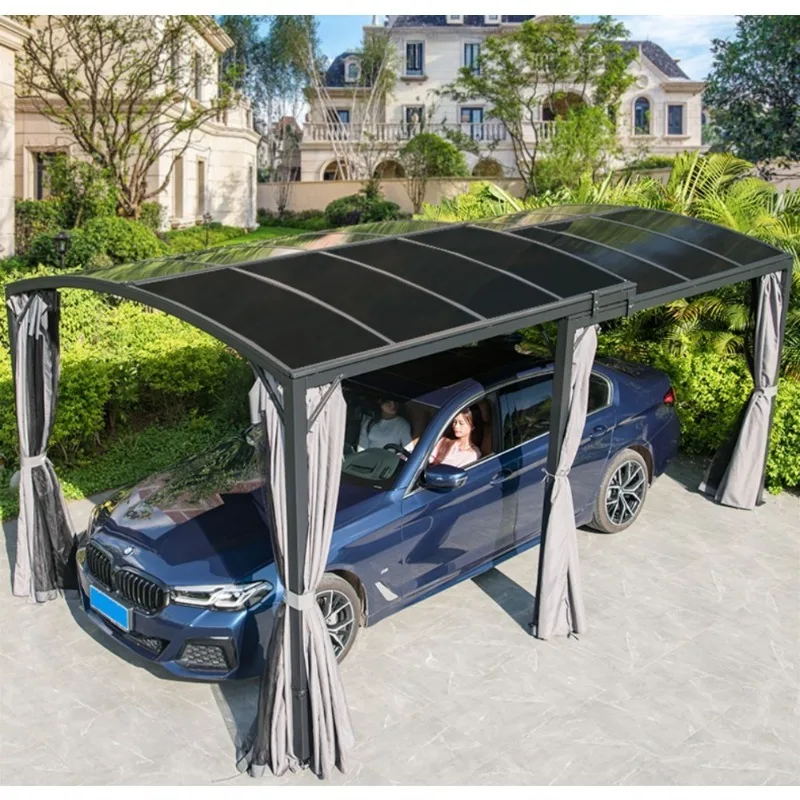 Maßgeschneiderte mobile Garage, Parkhaus, Regenschutz, Bogenpavillon, Nachmittagstee, Villa, Innenhof, Outdoor, Teleskopschuppen, Garage Image