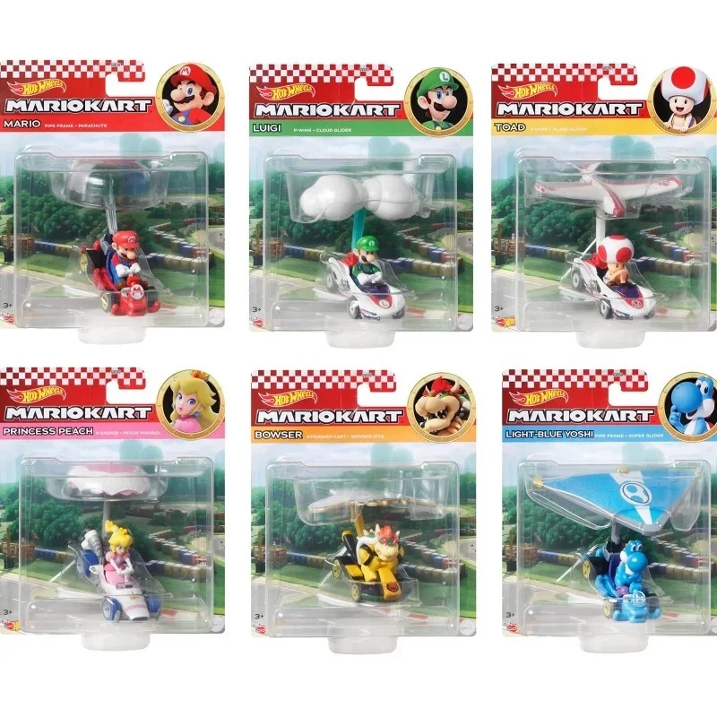 Neu verkaufendes Original Hot Wheels Premium Super Mario Kart 1/64 Miniaturauto Mario Bros. Hotwheels Mini-Modellautos Hot Wheels Cart Image
