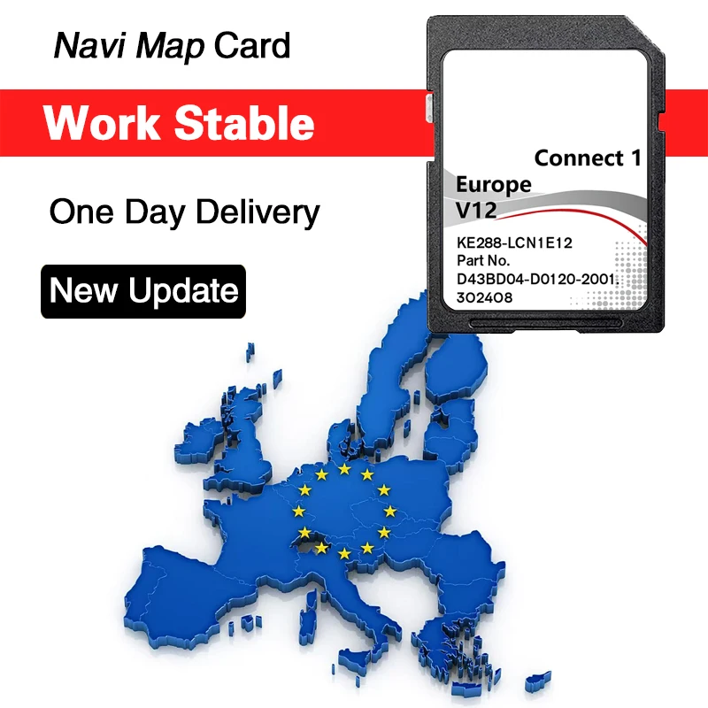 C1 V12 Connect 1 LCN1 V12 SD Navi für Nissan 8 GB 16 GB 2022 Kartenkarte Europa UK Navigationskarte Image