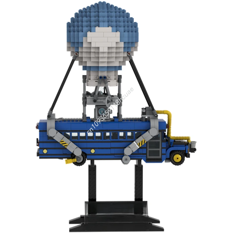 1666 stücke MOC Fortnitesssss Die Schlacht bus Modell bausteine Kinder DIY Bildung Spielzeug Modulare Montieren Weihnachten geschenke Image