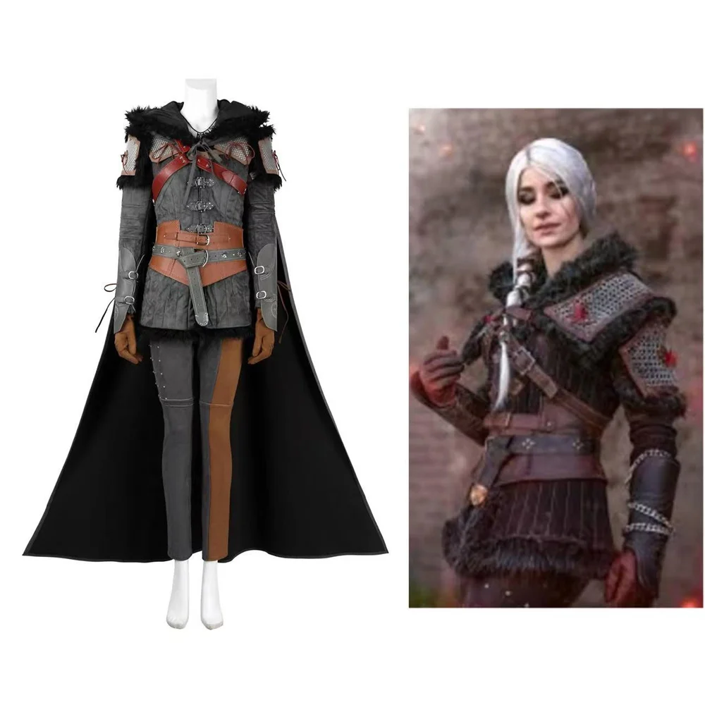 Spiel Ciri Cosplay Kostüm Frauen Kampf Uniform Halloween Karneval Party Outfits Image