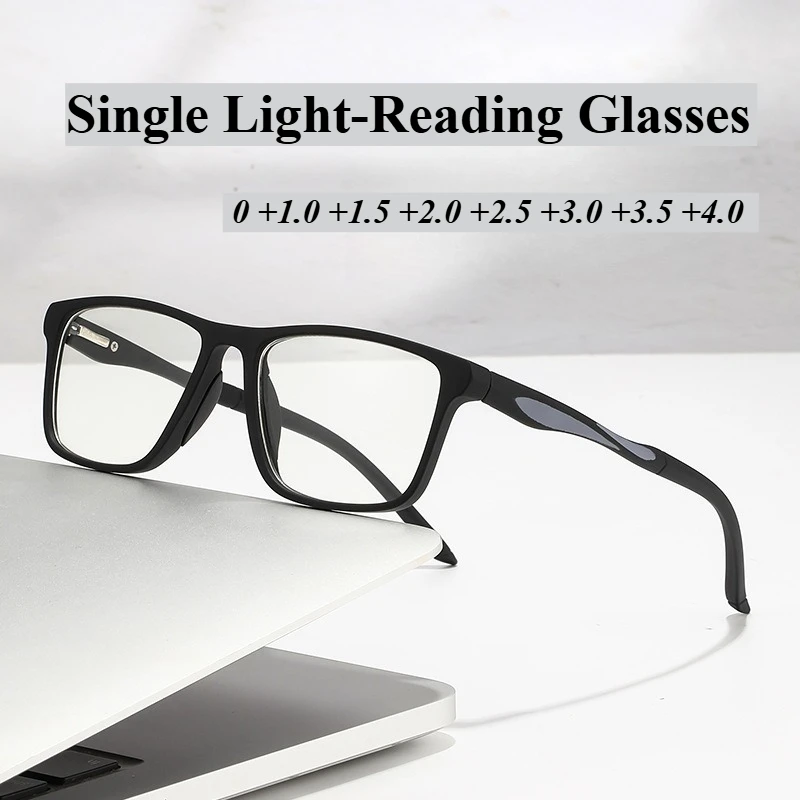 1Pc Tragbare Anti-blau Licht Lesebrille Frühling Fuß Unisex Ultraleicht Presbyopie Brille + 1,0 + 1,5 + 2,0 + 2,5 + 3,0 + 3,5 + 4,0 Image