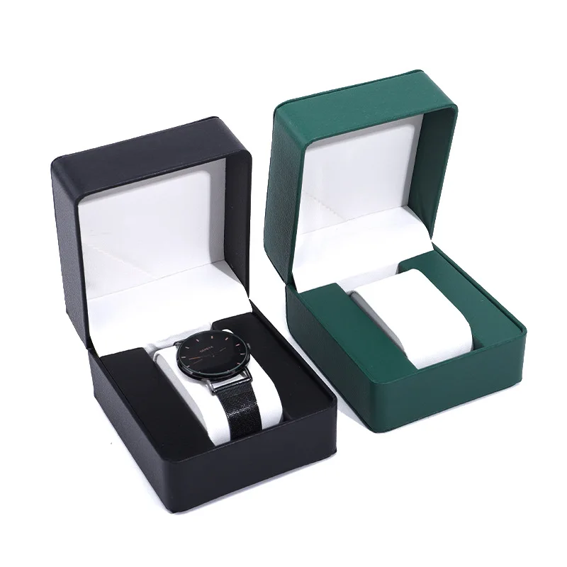 Uhr Lagerung Box Pu Einzelne Uhr Vitrine Armbanduhr Uhr Halter Reise Schmuck Uhr Organizer Für Männer Geschenk Individuelles Logo