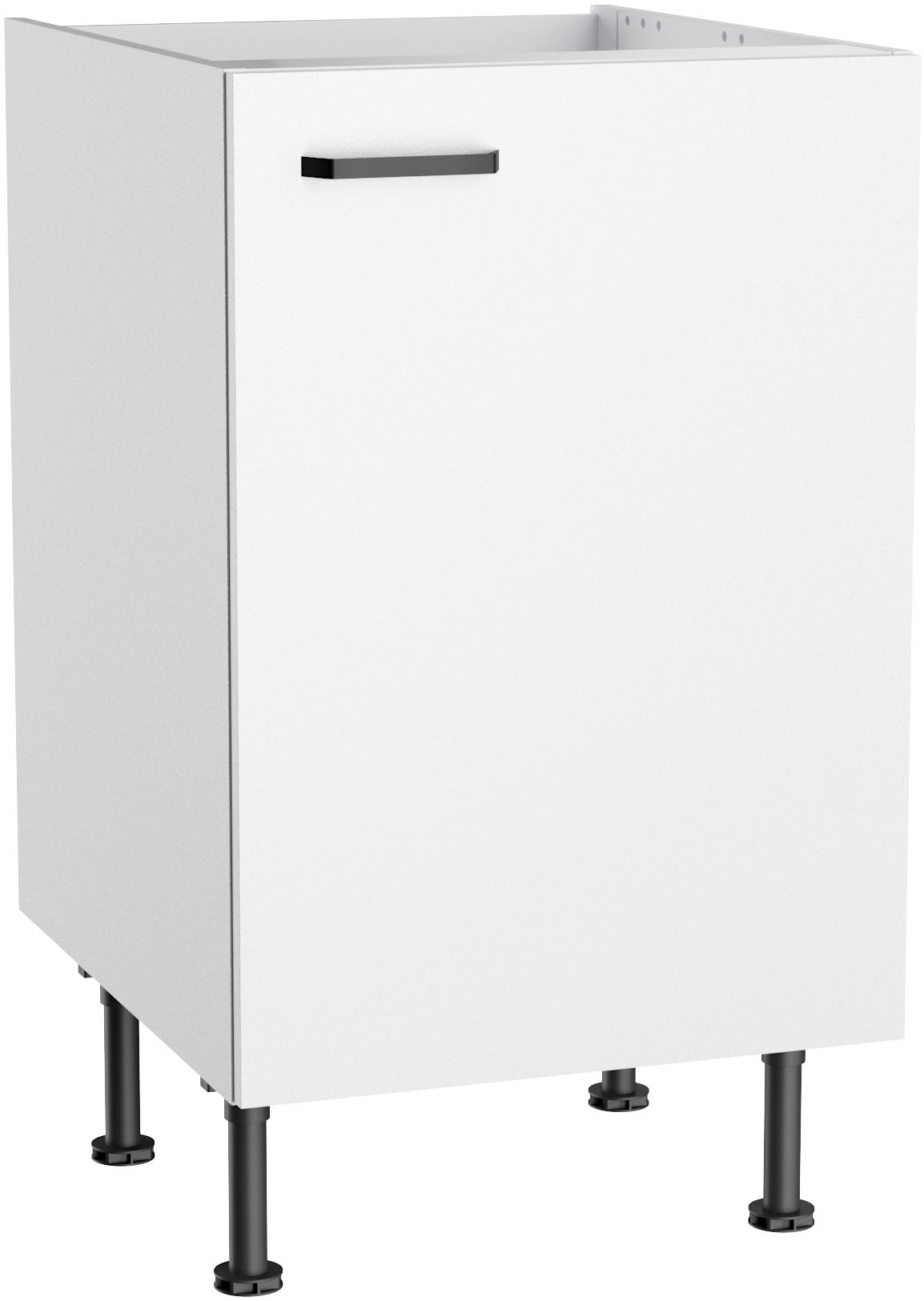 Spülenschrank KOCHSTATION "KS-Paula", weiß matt, weiß, B:50cm H:87cm T:58,4cm, Schränke, Spülenschrank, 50 cm breit, 87 cm hoch, mit 1 Tür