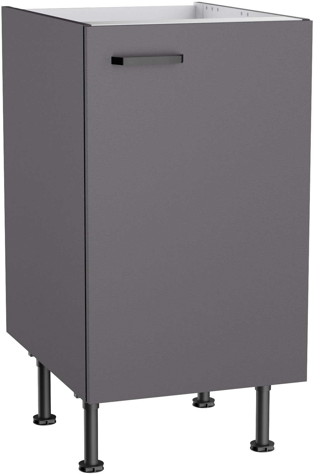 Spülenschrank KOCHSTATION "KS-Paula", anthrazit, anthrazit, B:45cm H:87cm T:58,4cm, Schränke, Spülenschrank, 45 cm breit, 87 cm hoch, mit 1 Tür