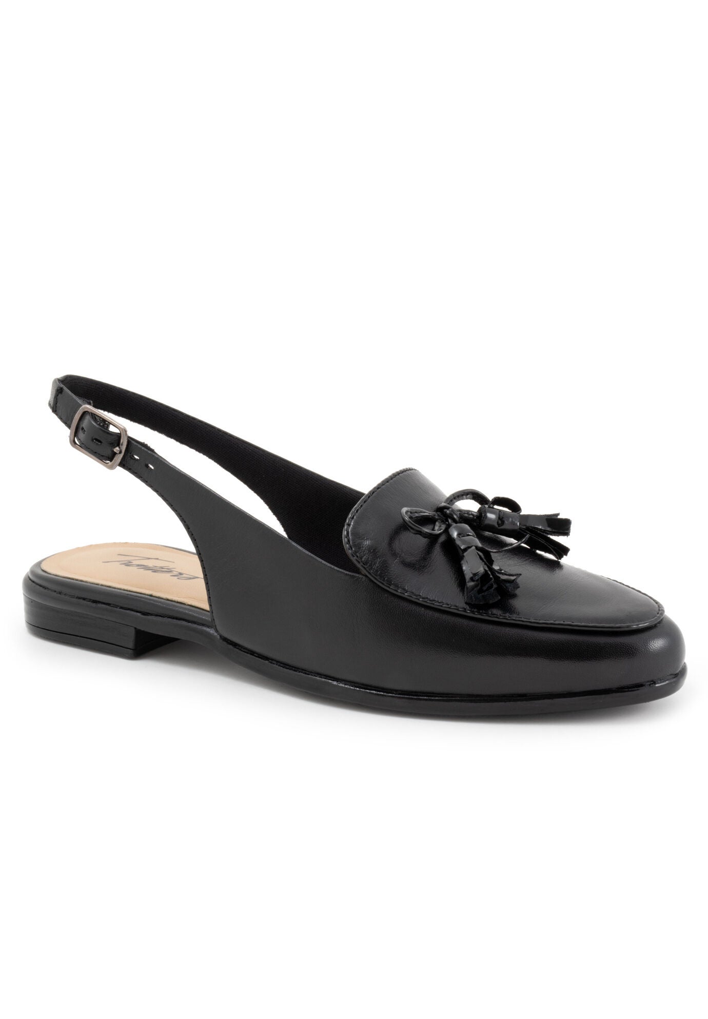 Extra Wide Width Women's Lillie Sling by Trotters in Black (Size 11 WW)
