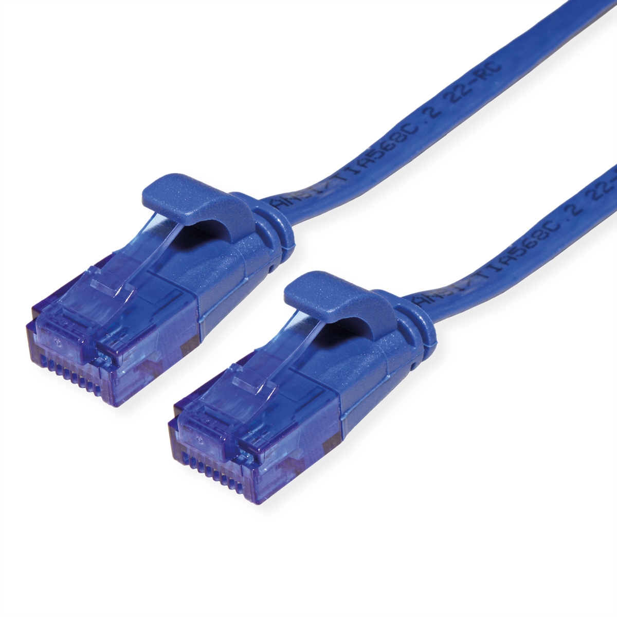VALUE Patchkabel Cat.6A (Class EA) UTP, extra-flach, blau, 3 m Image