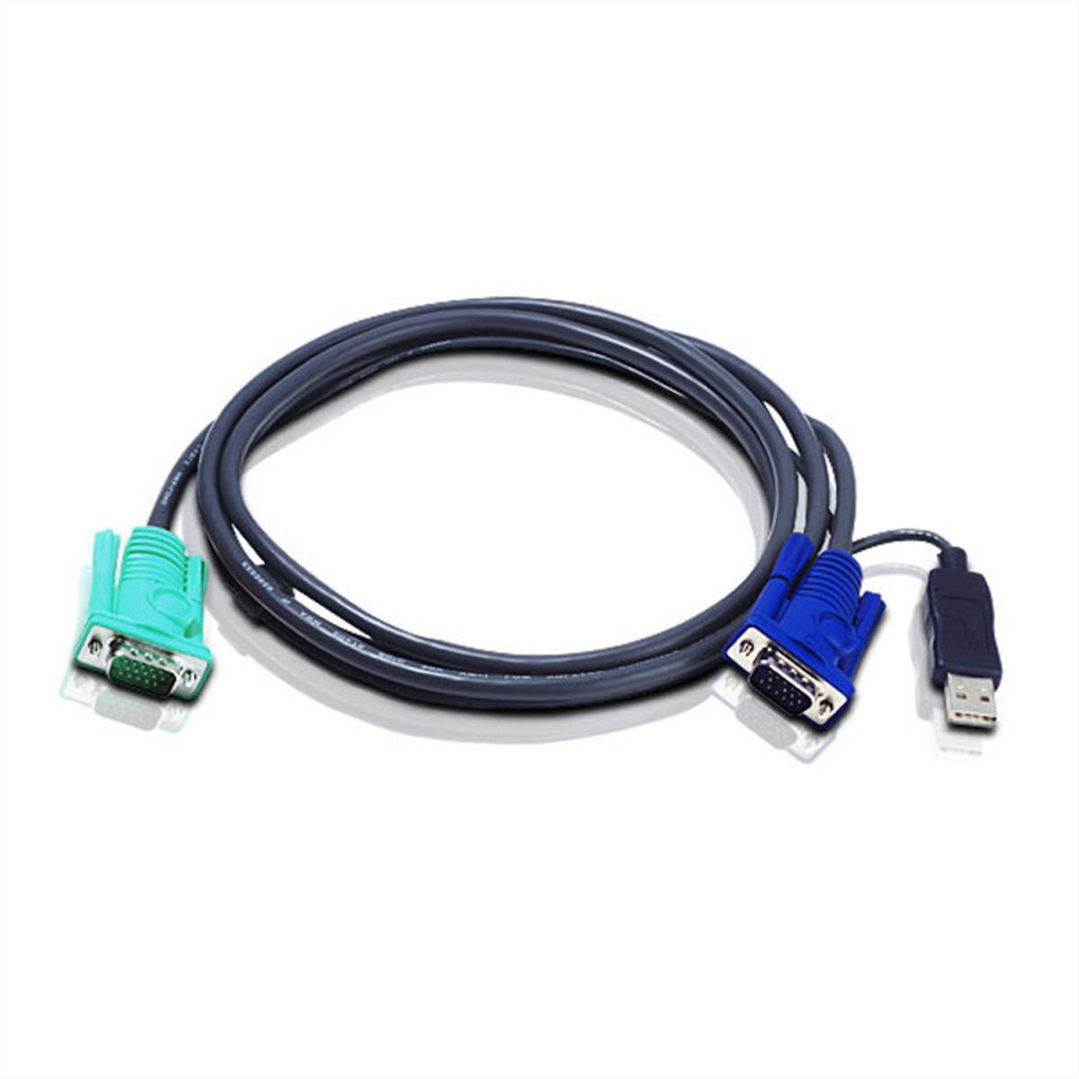 ATEN 2L-5201U KVM-Kabel VGA USB, schwarz, 1,2 m Image