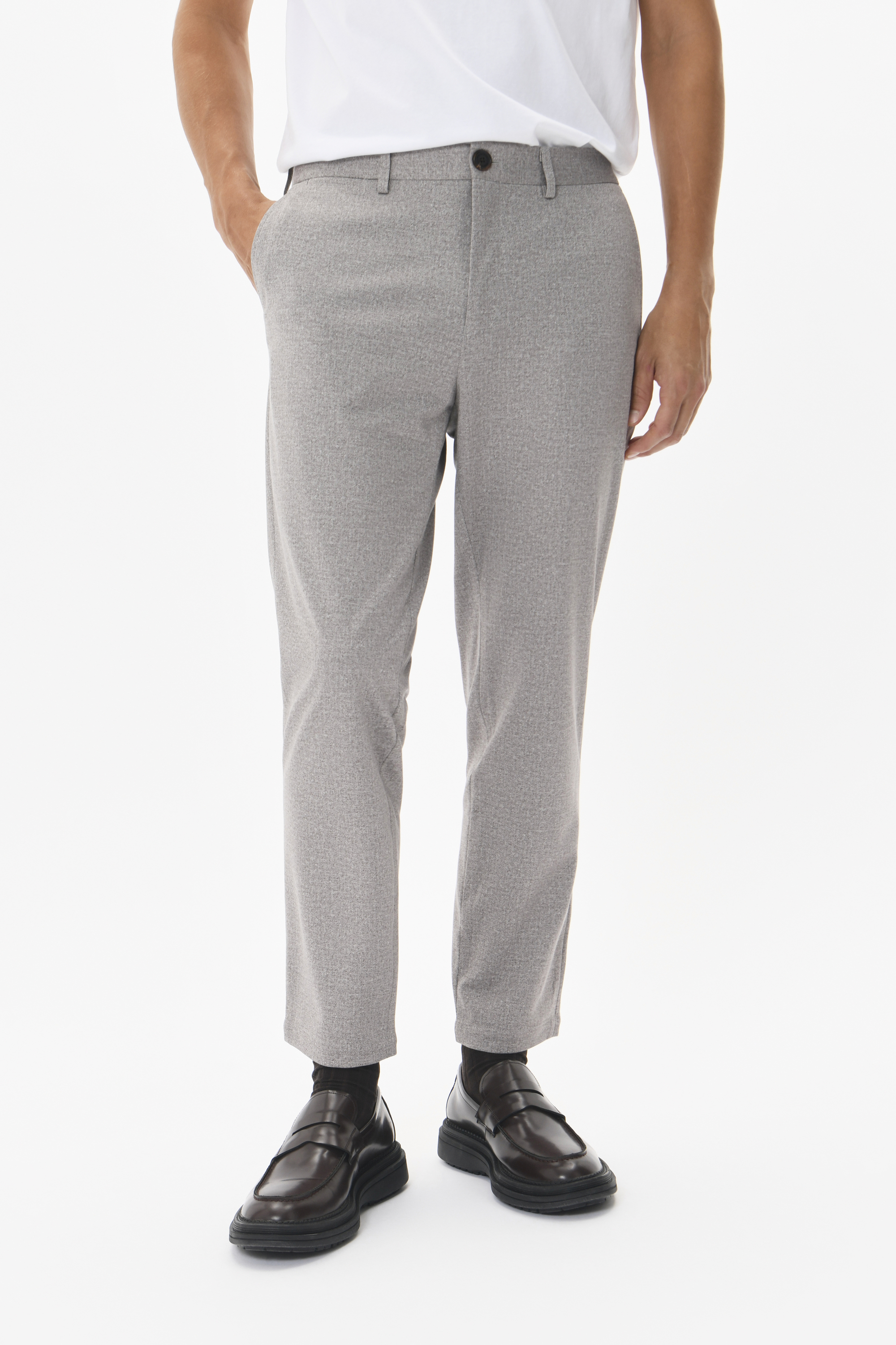 Casual Hose Gerade Passform melange Image