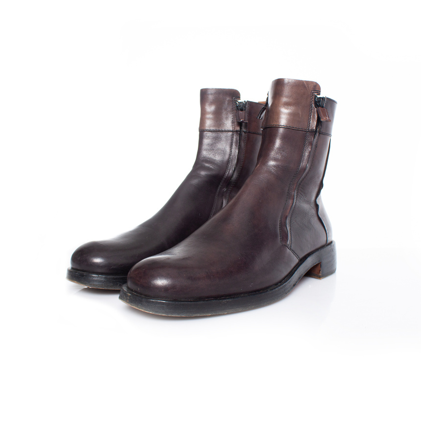 Costume National braune Lederstiefel