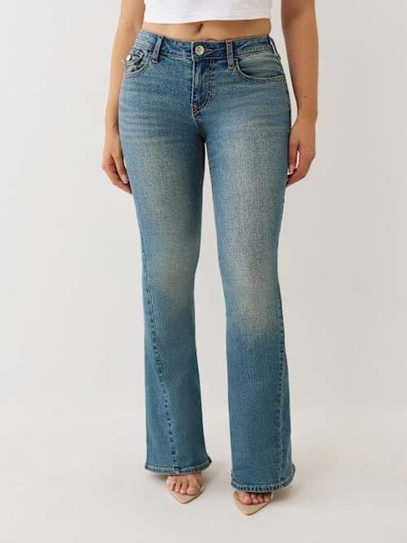 Joey Mid Rise Flare Jean - Blue - True Religion Jeans