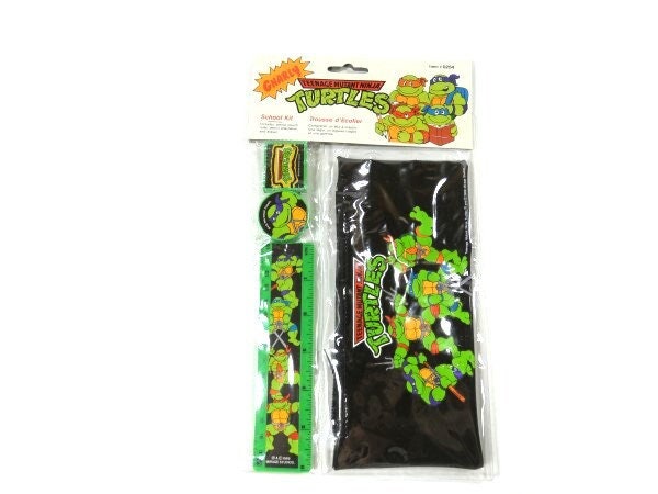 Kit scolastico vintage TMNT sigillato Teenage Mutant Ninja Turtles Set Teenage Mutant Hero Turtles 1989