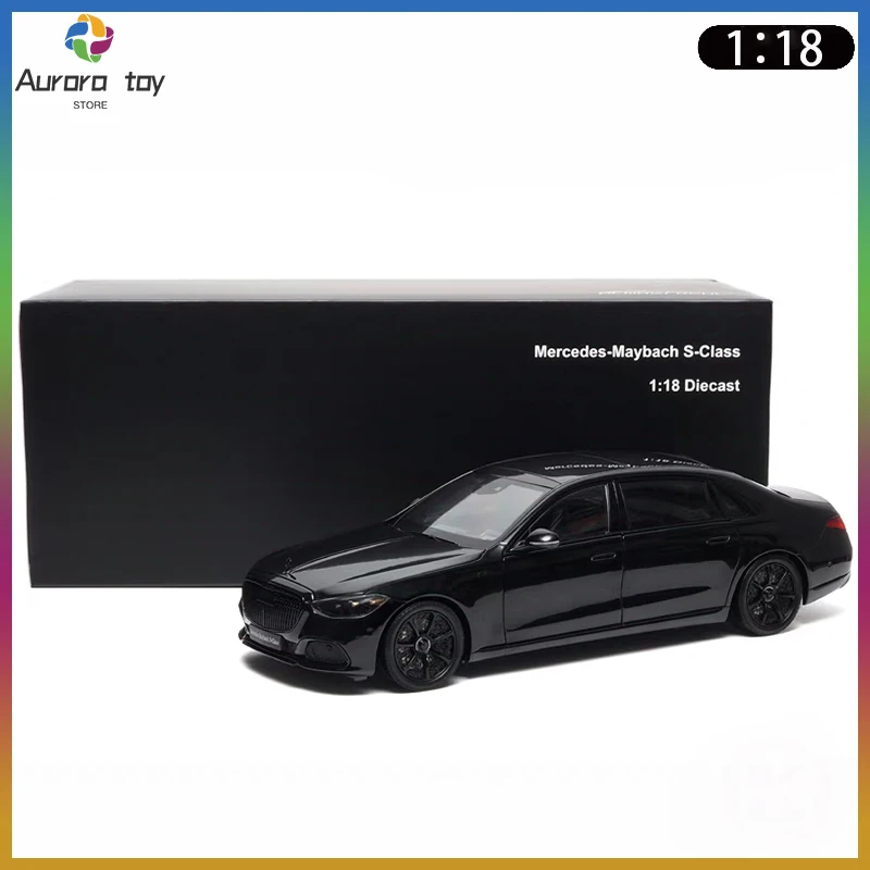 Fast echtes 1/18 Automodell Mercedes-Maybach S-Klasse Auto Legierung Dark Night Serie Auto Simulation Display Auto Modell Junge individuelles Geschenk Image