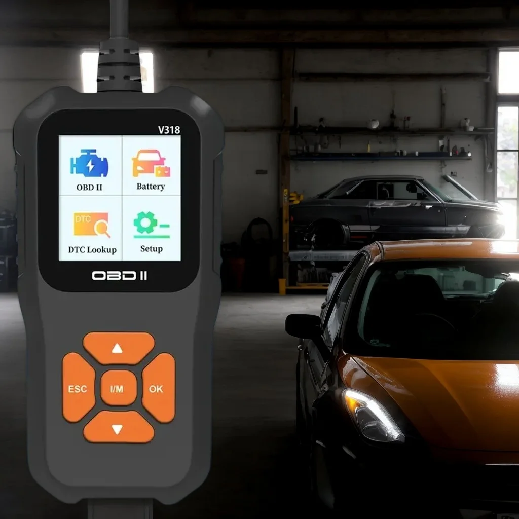 OBD2-Autodiagnosetool – Motorkodeleser, Reset- und Batterietester (OBDII/EOBD CAN-Scanner) Image