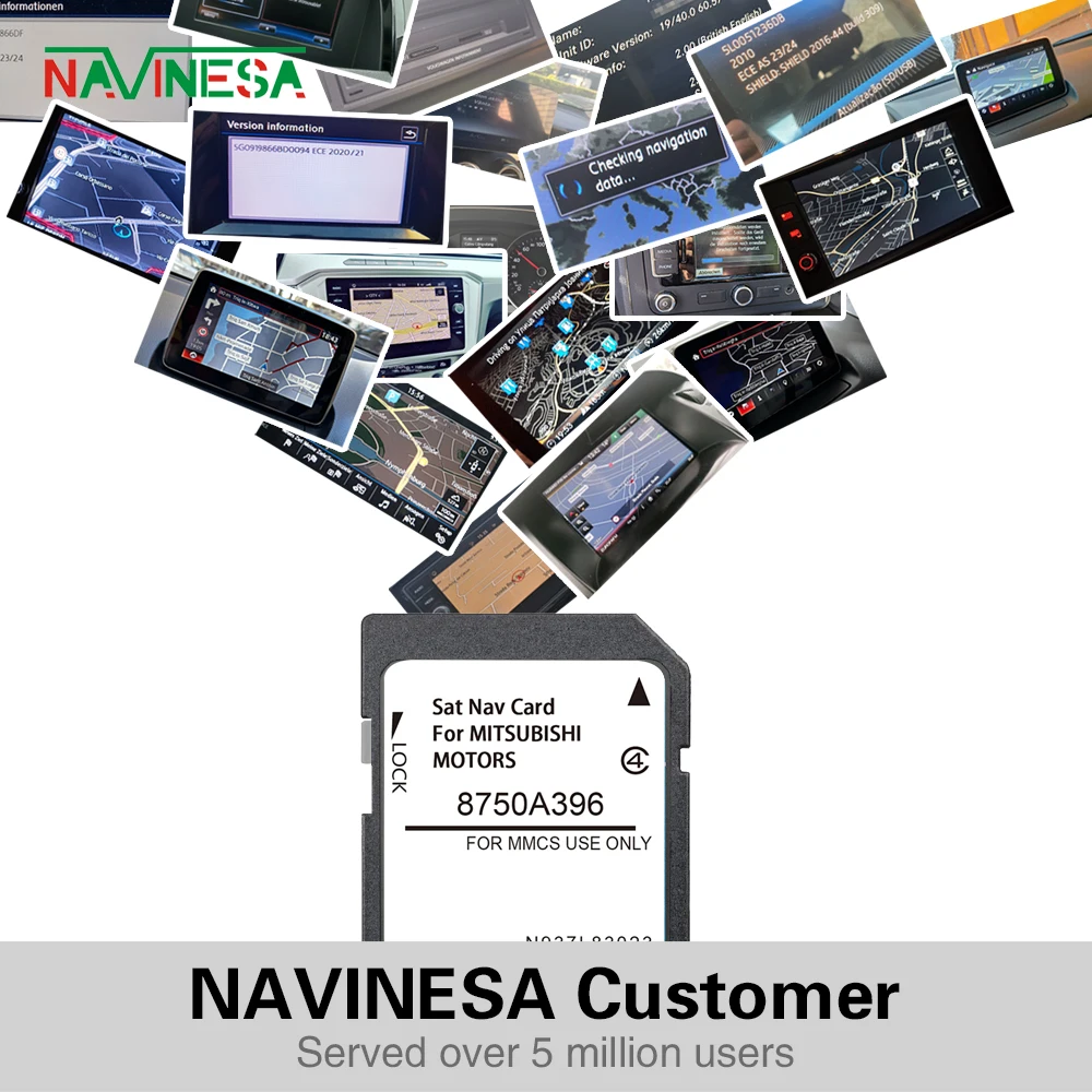 SD Navi Kit Europa UK Karte für Mitsubishi Outlander Pajero ASX Lancer Update Navigation MMCS 16GB Sat Nav GPS