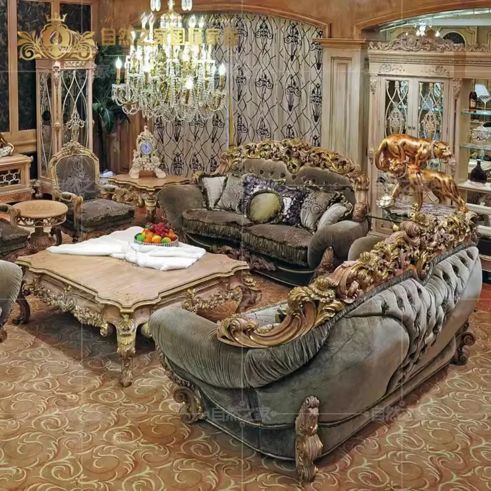 Designer-Wohnzimmer-Sofa-Hintergrund, luxuriöse 3-Sitzer-moderne Sofakissen, bequeme Articulos Para El Hogar Wohnmöbel Image