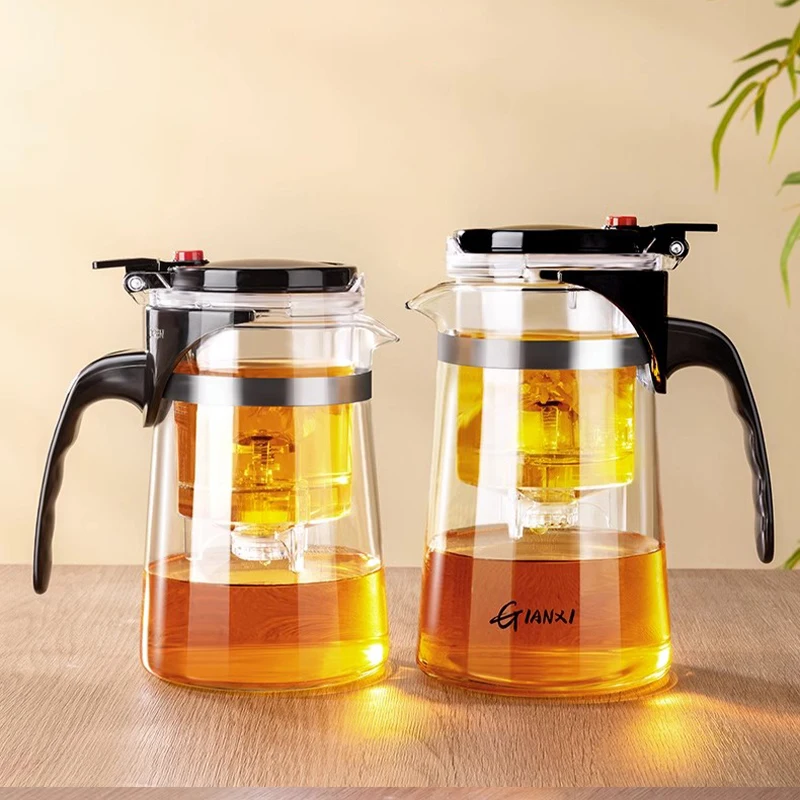 GIANXI Thickened Glass Teapot Household High-temperature Resistant Teapot One-button Filtering Tea Separation Tea Maker