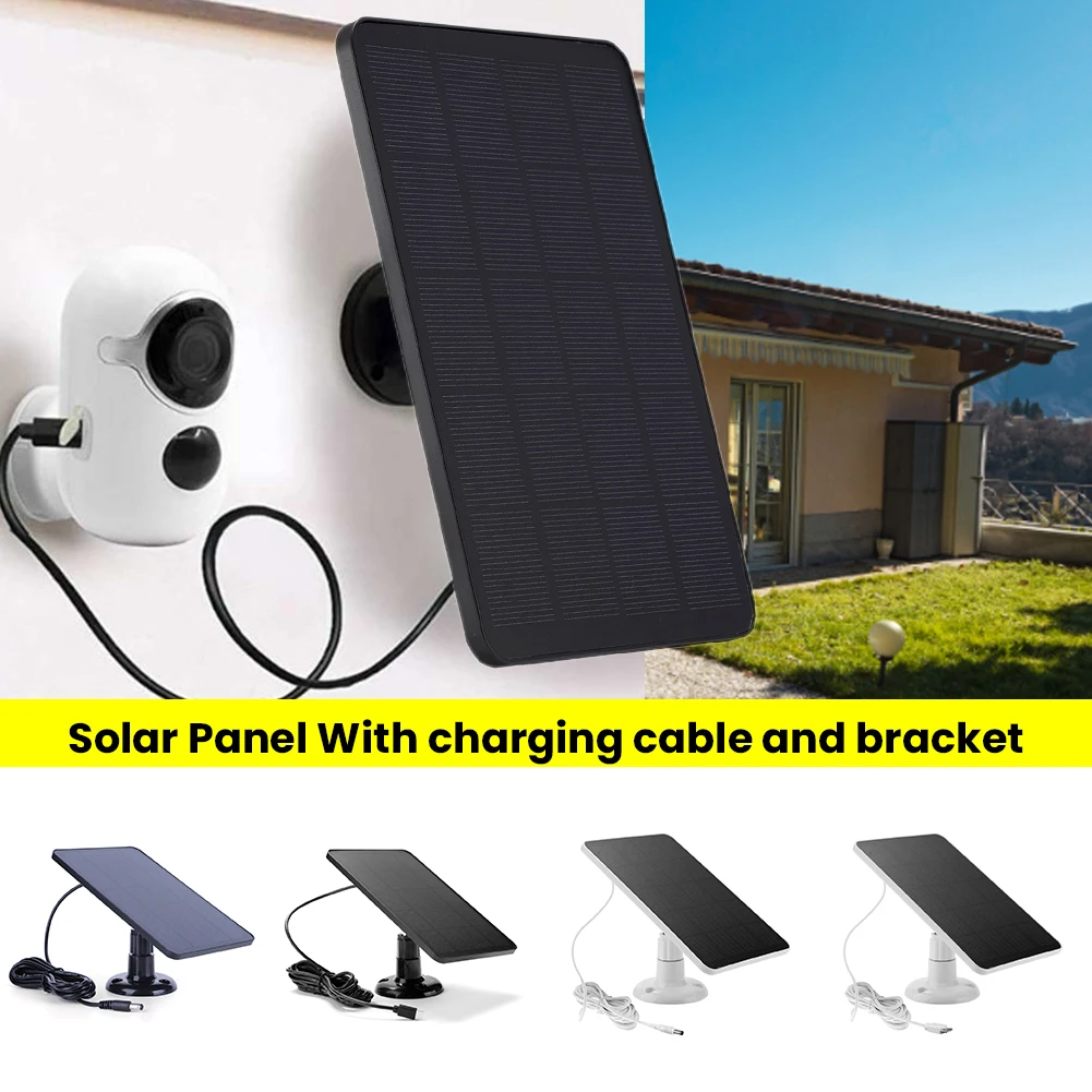 10 W 5 V Solarpanel Outdoor Solarzellen Ladegerät mit 360 verstellbarer Halterung Wandhalterung IPX6 für Zuhause Intelligente Türklingelkamera Image