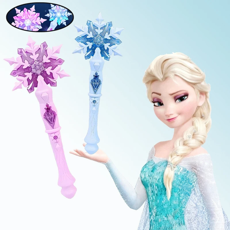 Heißer Verkauf Anime Eis Prinzessin Elsa Licht Musik Magie Traum Schnee Zauberstab Make-Up Spielzeug Mädchen Weihnachten und Geburtstag geschenke Image