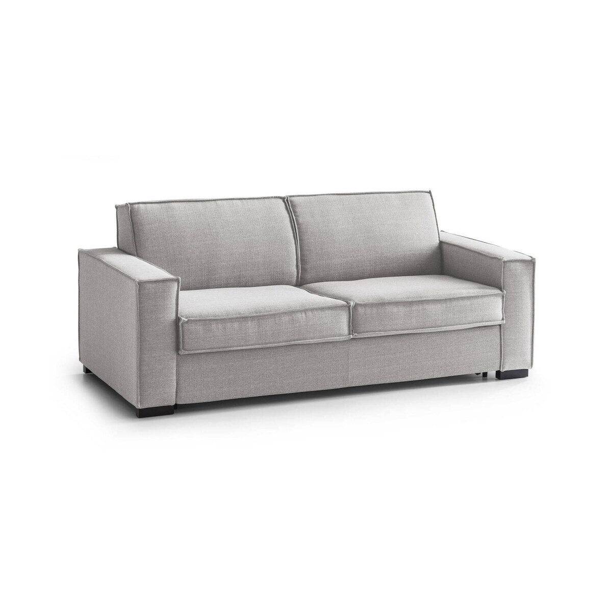Dmora Schlafsofa Dekuba, 2-Sitzer-Sofa, 100 % Made in Italy, Wohnzimmersofa mit drehbarer Öffnung, aus gepolstertem Stoff, 180 x 95 x 90 cm, Grau Image
