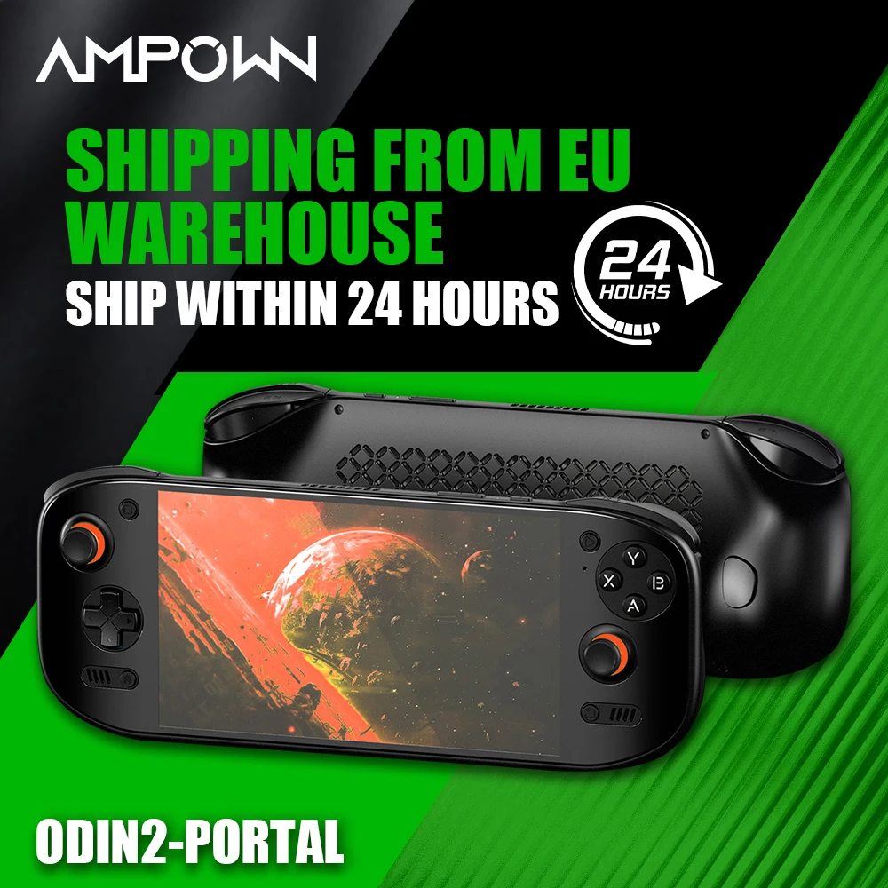 AMPOWN AYN Odin 2 portail lecteur de console de jeu Portable 7 pouces OLED 8Gen2 8000mAh Android 13 jeu vidéo rétro Portable EUWarehouse